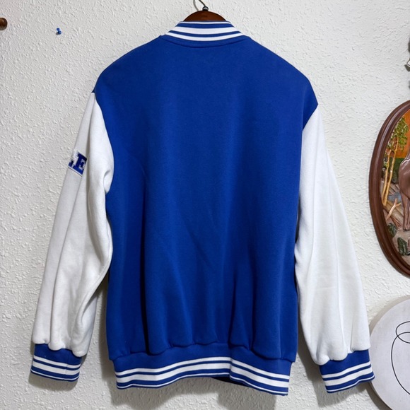 Licensed Yale University Letterman Varsity XL men's Jacket Royal Blue White logo - Picture 5 of 8